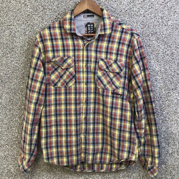Billabong Plaid Flannel Button Up M - Picture 1 of 9